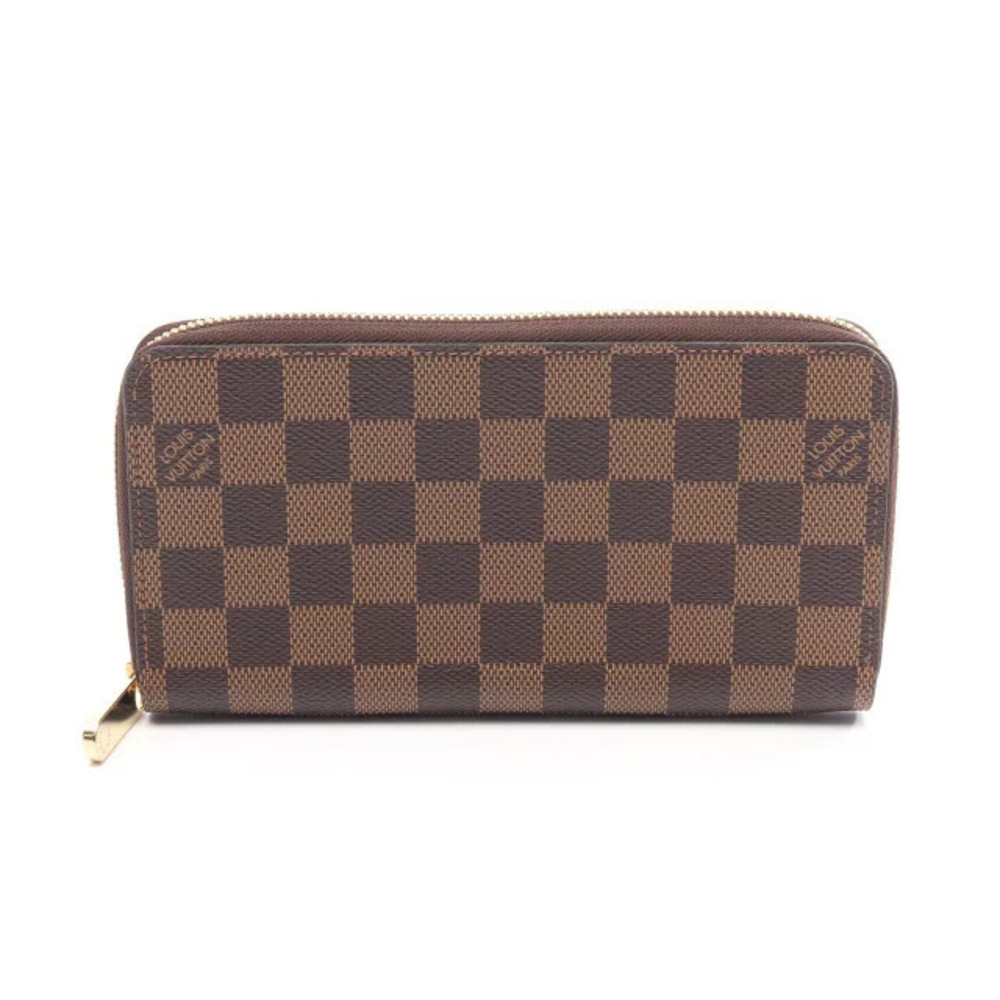 Louis Vuitton Zippy Wallet Round Long Canvas Damier Brown